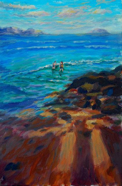 Padang Bai - 12x8in - acrylic canvas '08 - bali - SOLD