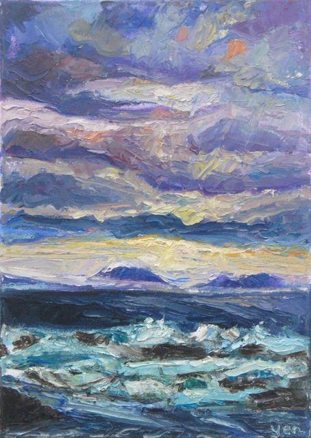 Icelandic 8 ~ Awakening - 14x10 in - oil canvas '16 - iceland - SOLD