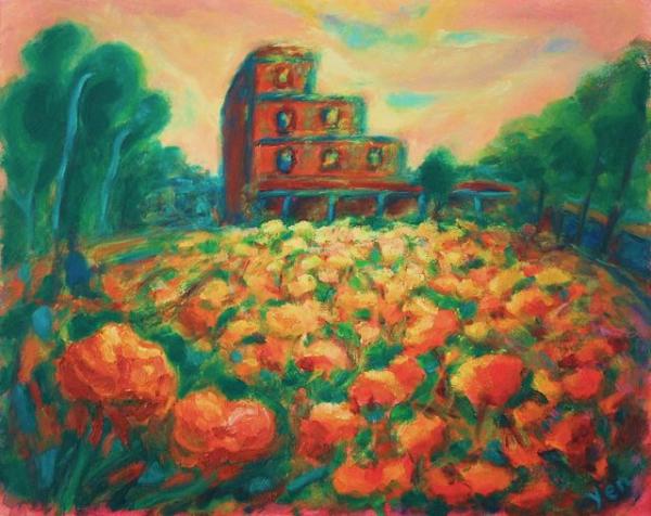 Blooming Happiness - 24x30 in - oil canvas '10 - taiwan - SOLD