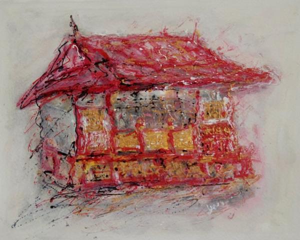 Tua Pek Kong - 8x10in - acrylic paper '19 - singapore ubin - SOLD