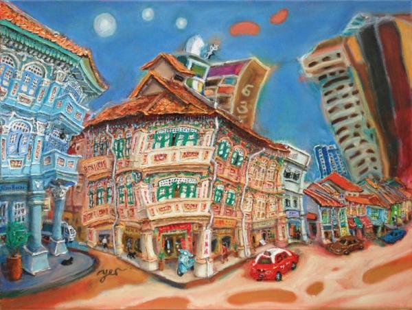 Jalan Besar Corner - 18x24 in - oil canvas '24 - singapore - SOLD
