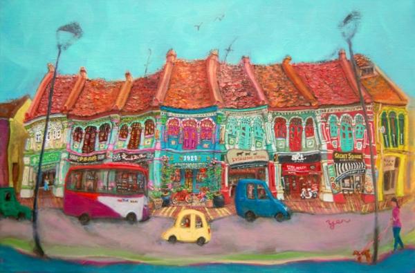 Katong Katong - 20x30 in - oil canvas '24 - singapore - SOLD