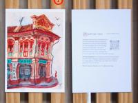 Singapore Souvenir 5x7 Signed Art Prints of Emerald Hill, Joo Chiat, Tanjong Pagar Shophouse Paintings | Vibrant Asia Travel $20 Gift of Peranakan Heritage