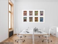 1 - Brick color impasto chinese shophouse oil painting at Singapore city heritage street of peranakan architecture in impressionist colors - SH1
