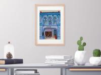 Chinese Shophouses Art Prints A4 - Colourful Impressionist Paintings of Pretty Peranakan Houses - Singapore City Souvenirs