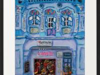 Chinese Shophouses Art Prints A4 - Colourful Impressionist Paintings of Pretty Peranakan Houses - Singapore City Souvenirs