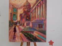 Art And Justice - Surreal fauvist impressionist painting of Singapore city's National Art Gallery, once the Supreme Court building 