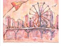 Singapore Art Prints - Travel Landscape Paintings of City - Marina Bay Sands, Fullerton Hotel, Traditional Shophouses - Singapore Souvenir