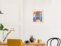 Singapore Art Print of NUS Blue Baba House Painting, Peranakan Gift, Asia Travel Poster Souvenir