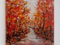 Brilliance Autumn Trees Original Acrylic Painting - Vibrant Nature Forest Landscape Fine Art - Fall Foliage Wall Decor - Seasonal Artwork