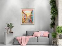 Original Singapore Shophouse Oil Painting, Everton Road Peranakan Art, Hand Painted Heritage Street Scene Canvas, Vibrant Asian Wall Art