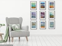 Any fine art giclee prints of travel landscape paintings in standard frame sizes 5x7 / 8x10 / A4 / 11x14 / A3 limited edition