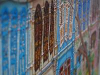 Emerald Hill Shophouses Oil Painting: Singapore Peranakan Heritage Street at Orchard Road with Little Nonya Girl on Swing