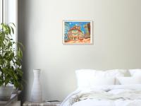 Singapore Art Print of Jalan Besar Shophouses Vibrant Artwork, Colorful Heritage City Starry Night Poster in Van Gogh Style