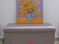 Yellow Flowers in Blue Pot Original Oil Painting - Impressionist Style Still Life - Hand-Painted Fine Art - Home Decor - Unique Gift Idea