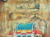 The Lost Station, whimsical train art oil painting of Singapore Tanjong Pagar Railway, an original impressionist artwork of vintage heritage