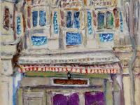 Joo Chiat shophouse impasto oil painting (Cuatro) from The 8 Shophouses series by Singapore artist HweeYen Ong