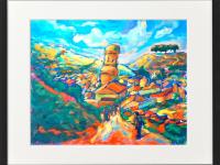 Camino de Santiago Art Prints 8x10" - Pilgrim Trail Landscape Wall Decor - Way of St James Art - Spain Travel Landscape Paintings - El Camino Gift