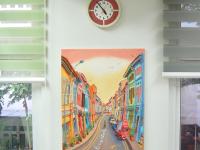 Original Singapore Shophouse Oil Painting, Everton Road Peranakan Art, Hand Painted Heritage Street Scene Canvas, Vibrant Asian Wall Art