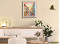 Original Singapore Shophouse Oil Painting, Everton Road Peranakan Art, Hand Painted Heritage Street Scene Canvas, Vibrant Asian Wall Art