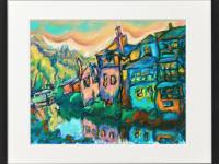Camino de Santiago Art Prints 8x10" - Pilgrim Trail Landscape Wall Decor - Way of St James Art - Spain Travel Landscape Paintings - El Camino Gift