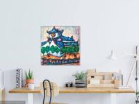 Suzhou Gardens - Chinese Painting, Zen House, Whimsical Art, Original Oil Painting, Impressionist, China Architecture, Classical, Asian Art