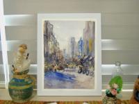 Taiwan Taipei street landscape atmospheric impressionist painting