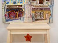 Impasto Oil Paintings - Auspicious 8-Row Singapore City Heritage - Traditional Chinese Peranakan Shophouses - Home Decor - Singapore Souvenir -SH