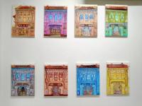 7 - Blue Peranakan Shophouse Oil Painting - Most Colorful and Picturesque Street in Singapore City - 8-Row Art Series - Singapore Gift -PH7