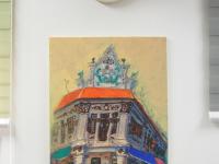 Singapore Corner Shophouse Landscape Oil Painting - City Street Heritage Artwork - Beautiful Cityscape - Original Art Decor