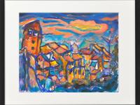 Camino de Santiago Art Prints 8x10" - Pilgrim Trail Landscape Wall Decor - Way of St James Art - Spain Travel Landscape Paintings - El Camino Gift