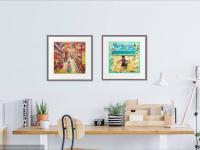 Little Girl Whimsical Art Prints Set - Impressionist Vintage Paintings - Quirky and Cute Child Portraits - Nursery Decor - Art Collection