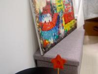 Singapore Shophouses Landscape Oil Painting Art with Bright Orange Rooftops - Impressionist Mood - Vibrant Home Decor - Unique Artwork