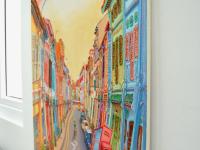 Original Singapore Shophouse Oil Painting, Everton Road Peranakan Art, Hand Painted Heritage Street Scene Canvas, Vibrant Asian Wall Art
