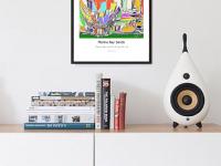 Singapore Art Prints A4 - Travel Landscape Paintings of City Icons - Marina Bay Sands, Flyer, Art Science Museum - Singapore Souvenir