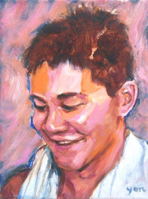 Singapore olympic medallist Joseph Isaac Schooling impressionist portrait painting