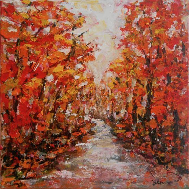 Brilliance Autumn Trees Original Acrylic Painting - Vibrant Nature Forest Landscape Fine Art - Fall Foliage Wall Decor - Seasonal Artwork