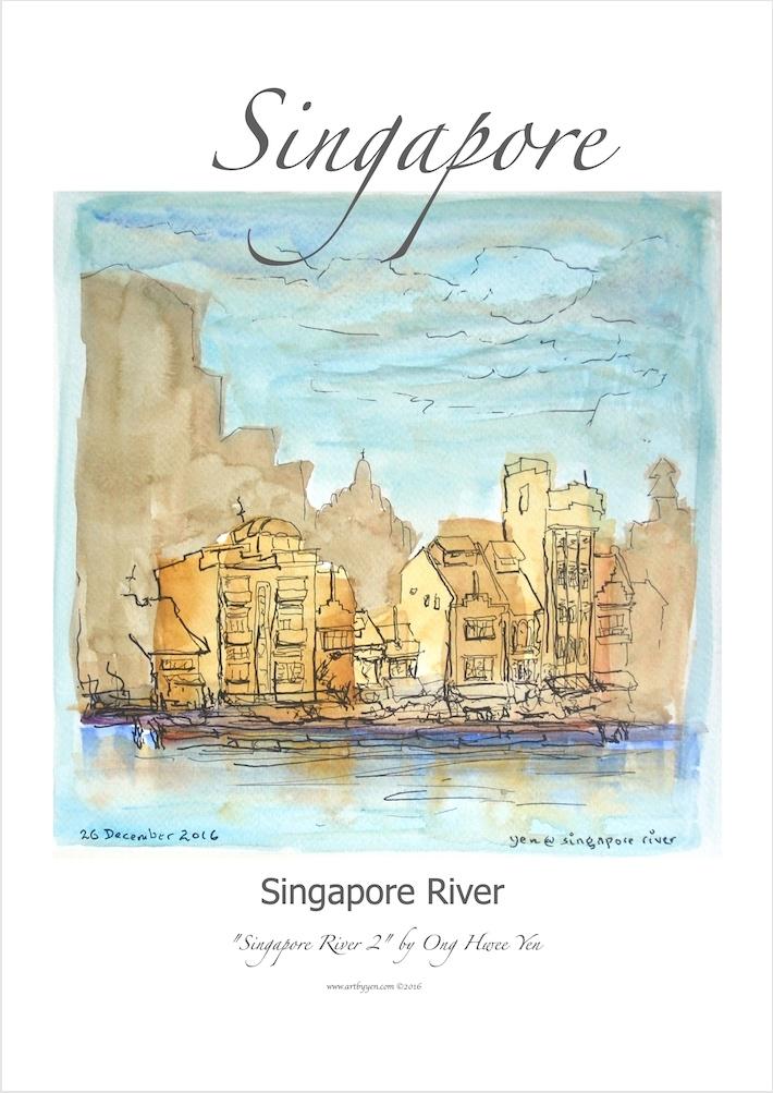 Singapore Art Prints - Travel Landscape Paintings of City - Marina Bay Sands, Fullerton Hotel, Traditional Shophouses - Singapore Souvenir