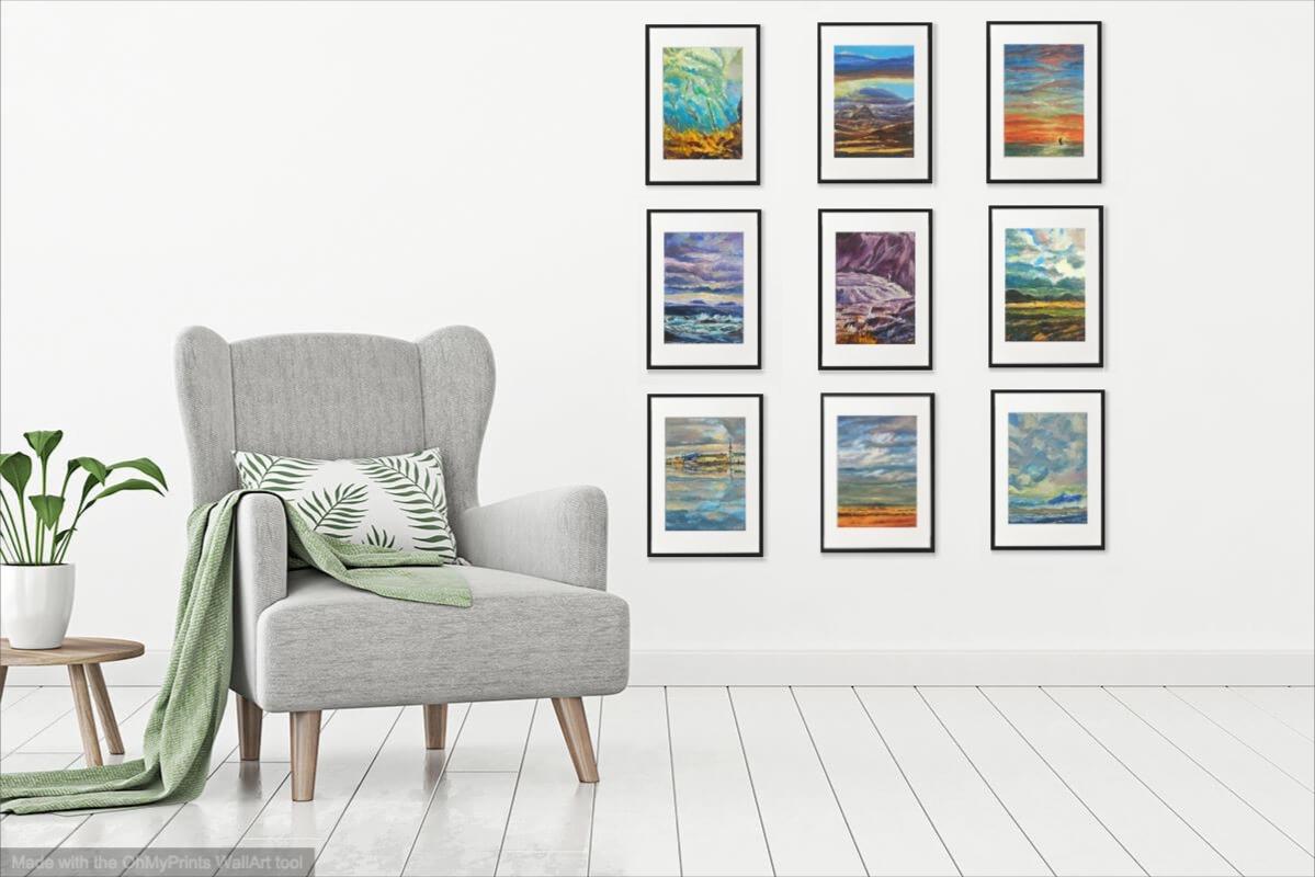 Any fine art giclee prints of travel landscape paintings in standard frame sizes 5x7 / 8x10 / A4 / 11x14 / A3 limited edition