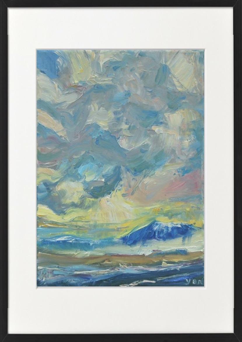 European Scenery Paintings Wall Art Prints A3 -  Icelandic atmospheric clouds mountain scenery landscapes travel art