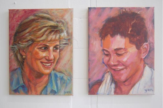 Princess Diana Spencer impressionist portrait painting