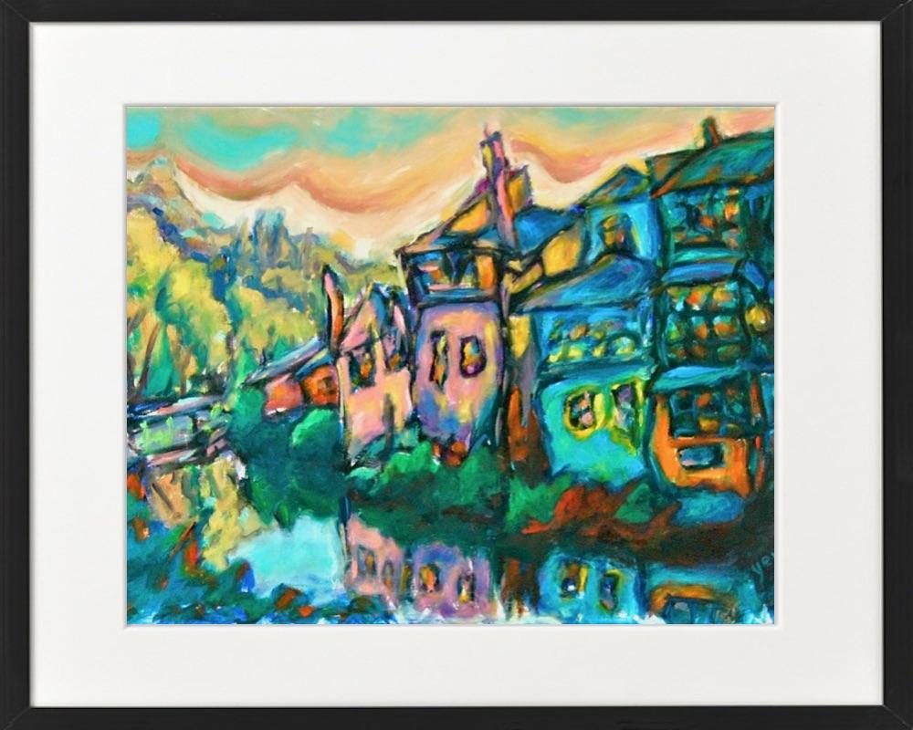 Camino de Santiago Art Prints 8x10" - Pilgrim Trail Landscape Wall Decor - Way of St James Art - Spain Travel Landscape Paintings - El Camino Gift