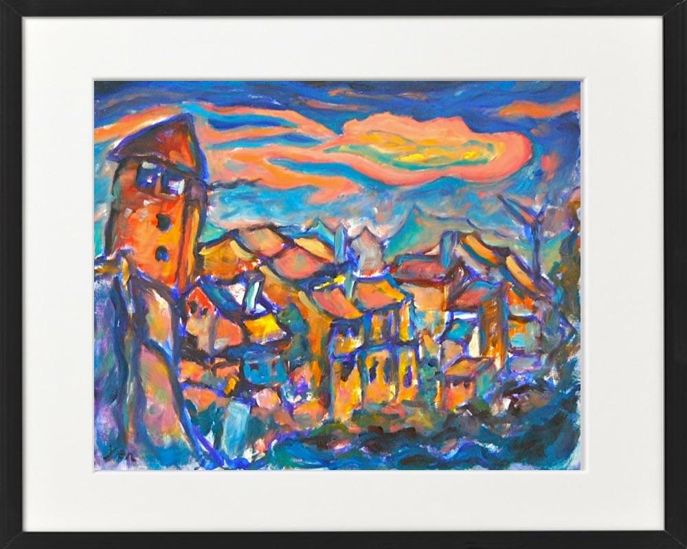 Camino de Santiago Art Prints 8x10" - Pilgrim Trail Landscape Wall Decor - Way of St James Art - Spain Travel Landscape Paintings - El Camino Gift