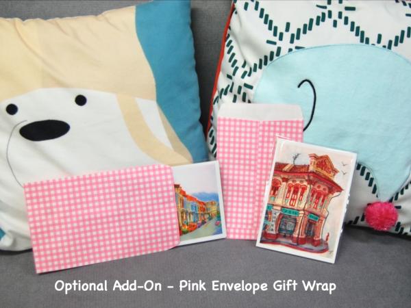 Gift Wrapper For Purchase With 5x7 Singapore Shophouse Souvenir Package Print Only 