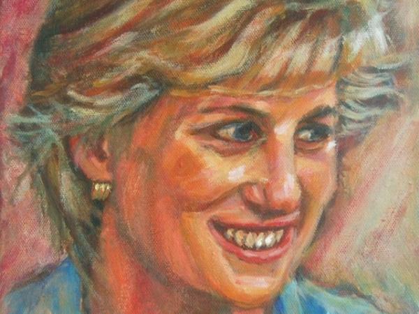 Princess Diana Spencer impressionist portrait painting