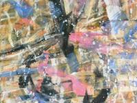 Treble Joy - Music Art Acrylic Painting of Treble Clef, original canvas abstract art with whimsical impressionist patterns of musical notes