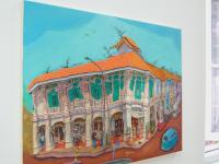 Left side view - original singapore shophouse painting