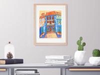 Singapore Signed Art Print of Neil Road Baba House Painting, Peranakan Gift, Asia Travel Poster Souvenir