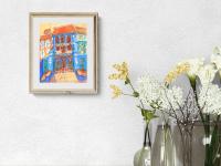 Singapore Signed Art Print of Neil Road Baba House Painting, Peranakan Gift, Asia Travel Poster Souvenir