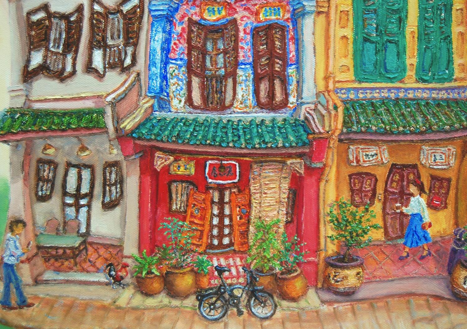 Detail: No. 66 Spottiswoode Park Rd shophouse art